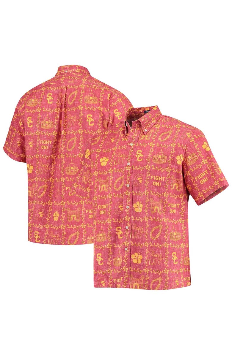 Reyn Spooner Men's Reyn Spooner Cardinal USC Trojans Classic Button-Down Shirt, Main, color, Cardinal