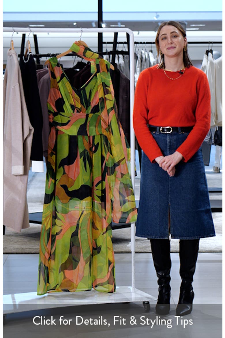 Abstract Print Maxi Dress video