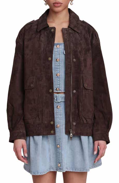 Avec Les Filles Suede Bomber Jacket
