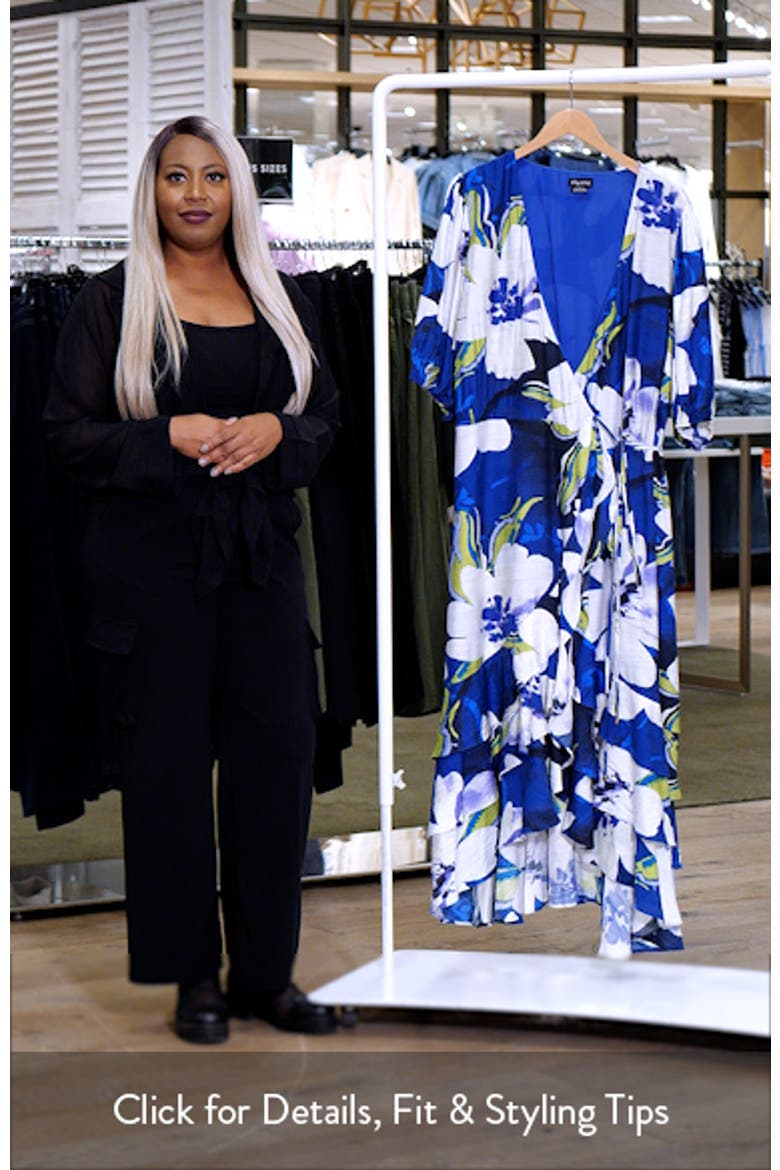 Bea Floral Midi Wrap Dress video