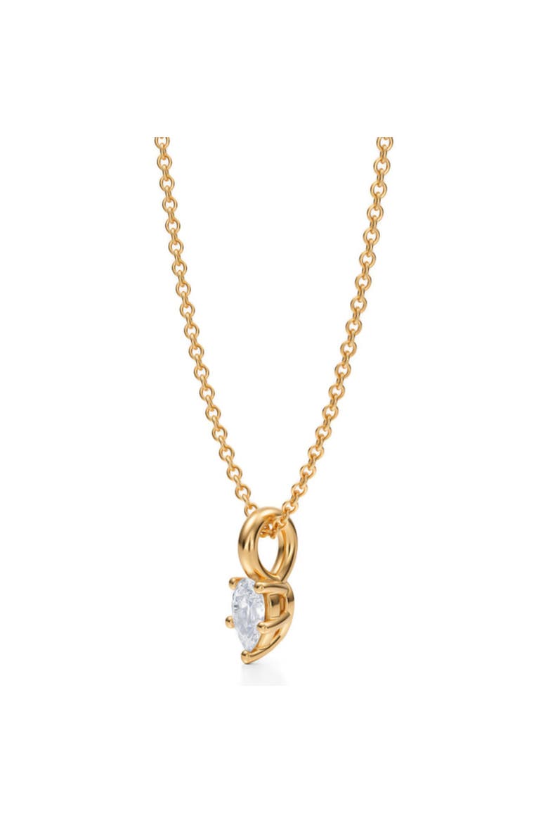 Pear Solitaire Lab Diamond Pendant Necklace 14K White Gold, Alternate, color, Yellow Gold