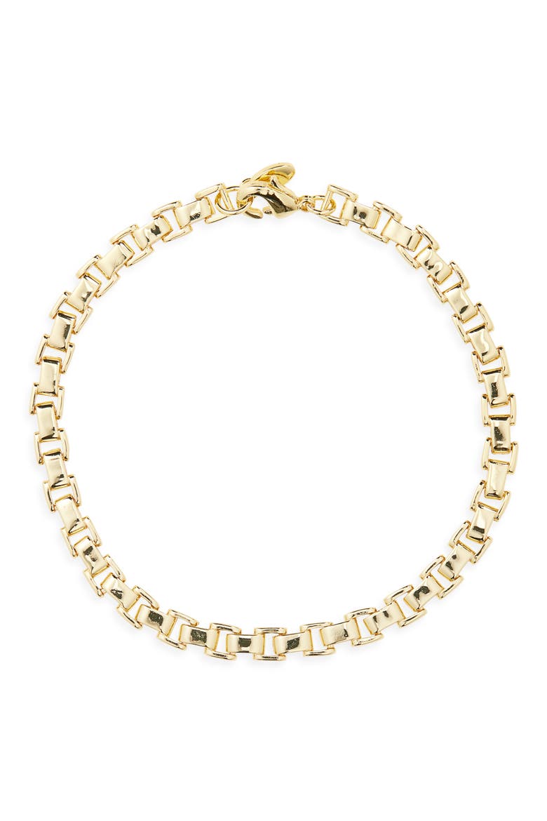 Box Chain Bracelet, Main, color, GOLD