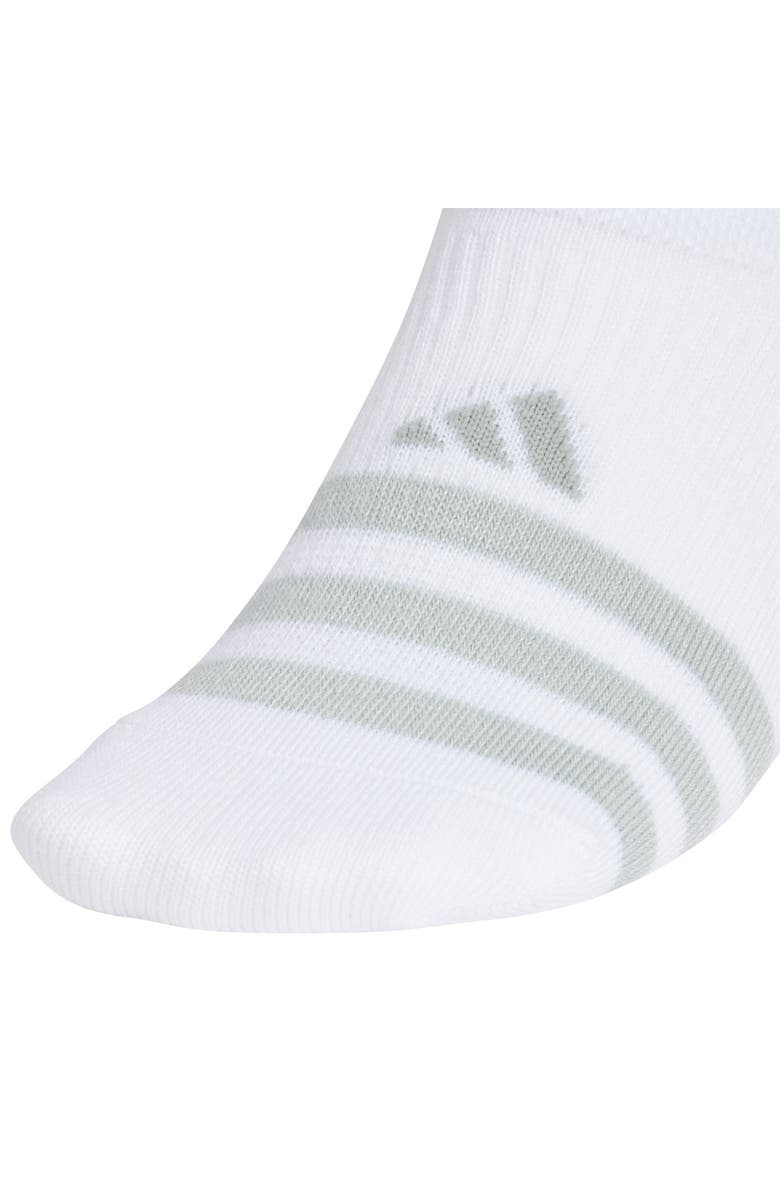 adidas Superlite 3.0 6-Pack No-Show Socks, Alternate, color, White/ Green/ Tropic Bloom