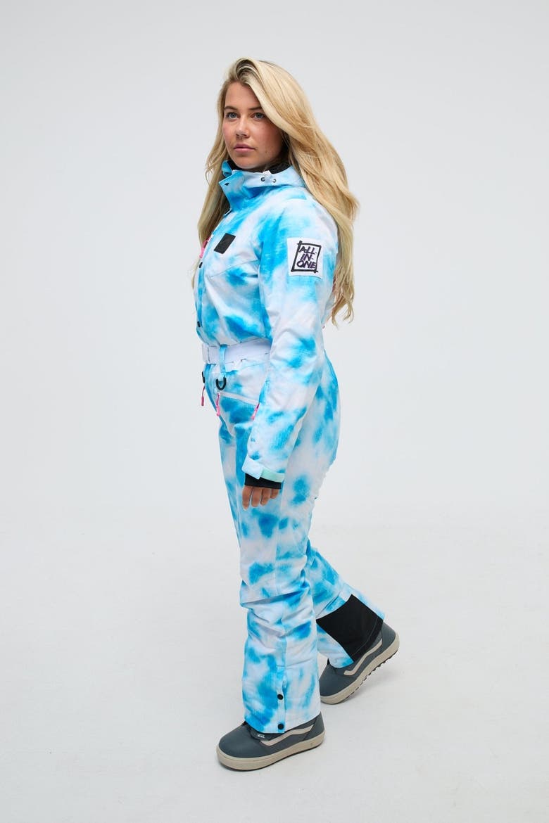 Blue Signature -  Shaped Women's Ski Suit, Alternate, color, Blue & White