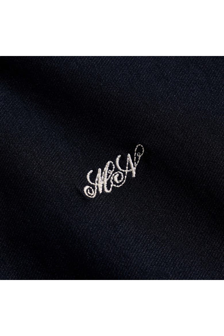 Cropped Tennis Polo, Alternate, color, Navy/White