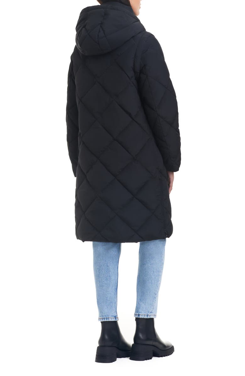 Sanctuary Longline Hooded Puffer Coat with Removable Sleeves, Alternate, color, 