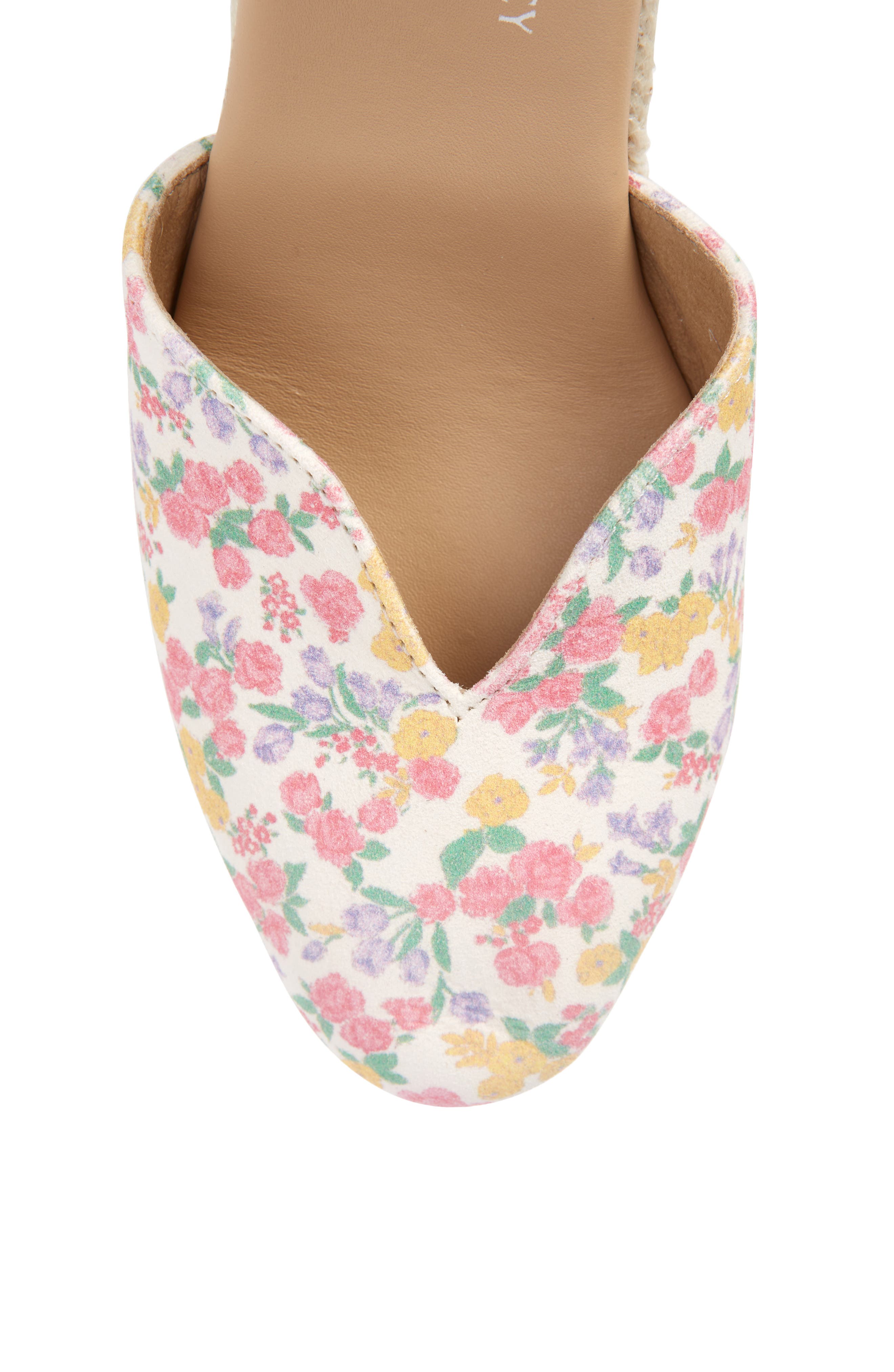 LoveShackFancy Loves Manebí Floral Espadrille Wedge Sandal, Alternate, color, FRUITY PUNCH