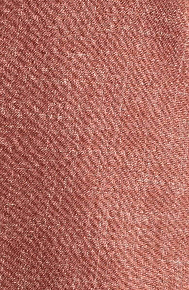 BOSS Heston Slim Fit Brown Slub Wool Blend Peak Lapel Double Breasted Suit, Alternate, color, Medium Brown