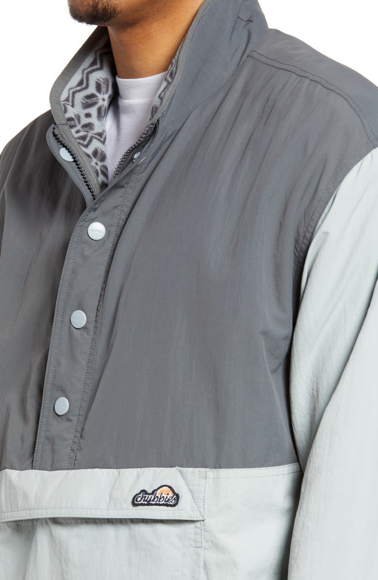 Chubbies The Grey Anatomy Reversible Half Zip Pullover, Alternate, color,