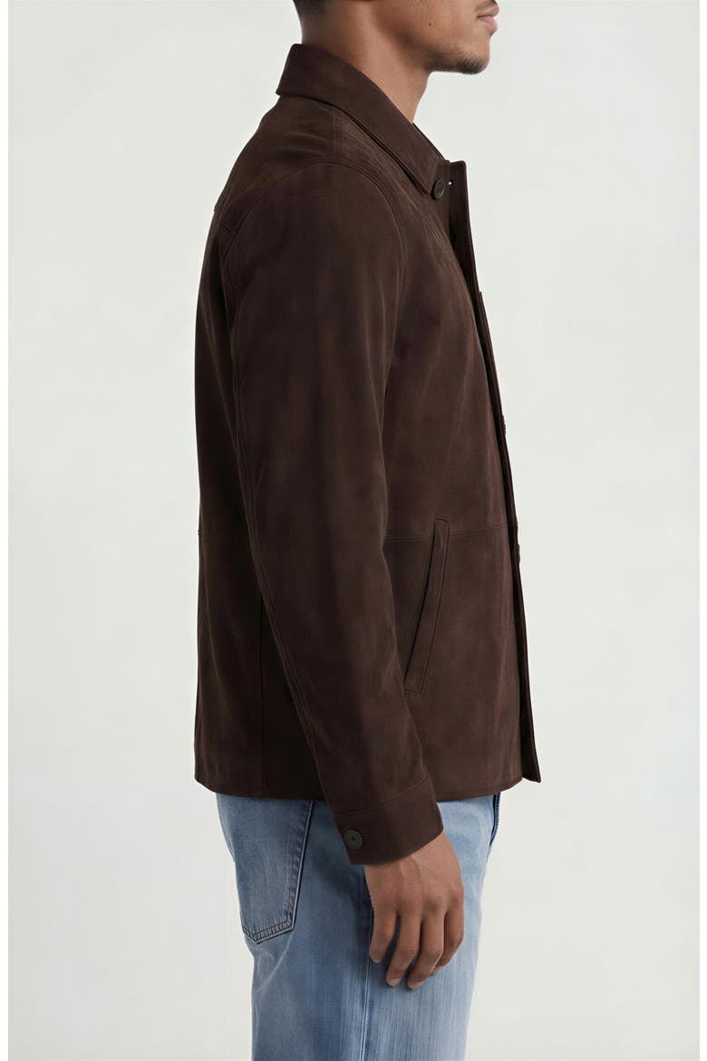 Genuine Suede Barn Jacket, Alternate, color, CHOCOLATE