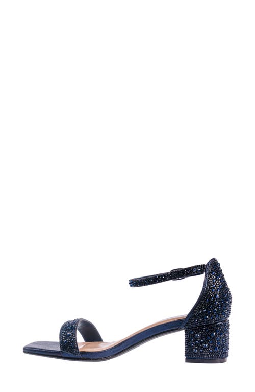 Lady Couture Dazzle Crystal Embellished Block Heel Sandal In Animal Print