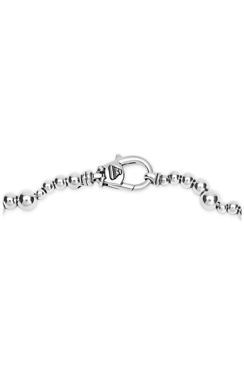 Caviar Bubbly Bead Wavy Collar Necklace, Alternate, color, STERLING SILVER