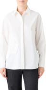 Akris punto Floral Appliqué Cotton Button-Up Shirt