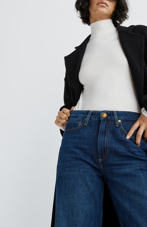Rag & Bone Andi Cropped High-rise Wide-leg Jeans In Blue