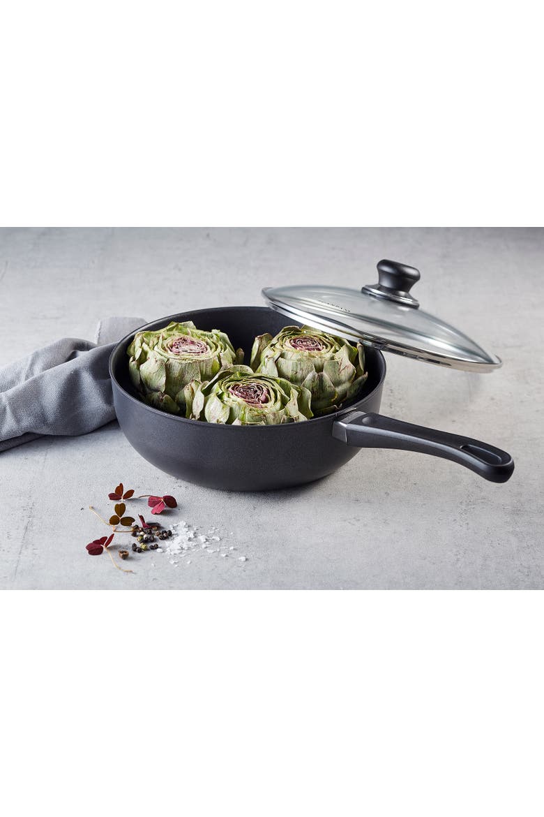 Classic 10.25 Inch Deep Saute Pan w/Lid, 4 Quart Capacity, Alternate, color, Black