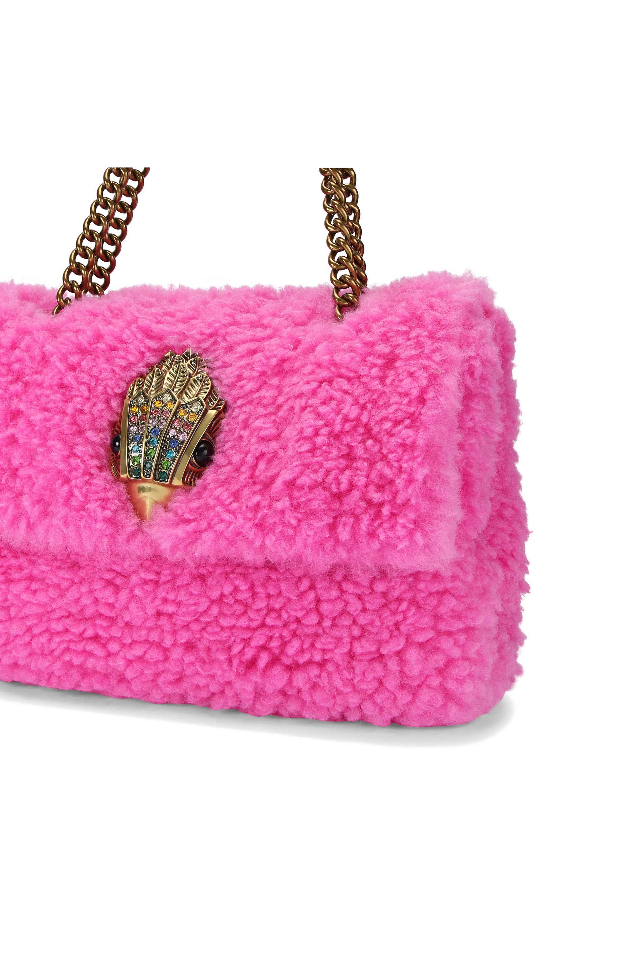 Kurt Geiger London Large Kensington Faux Fur Shoulder Bag, Alternate, color, 