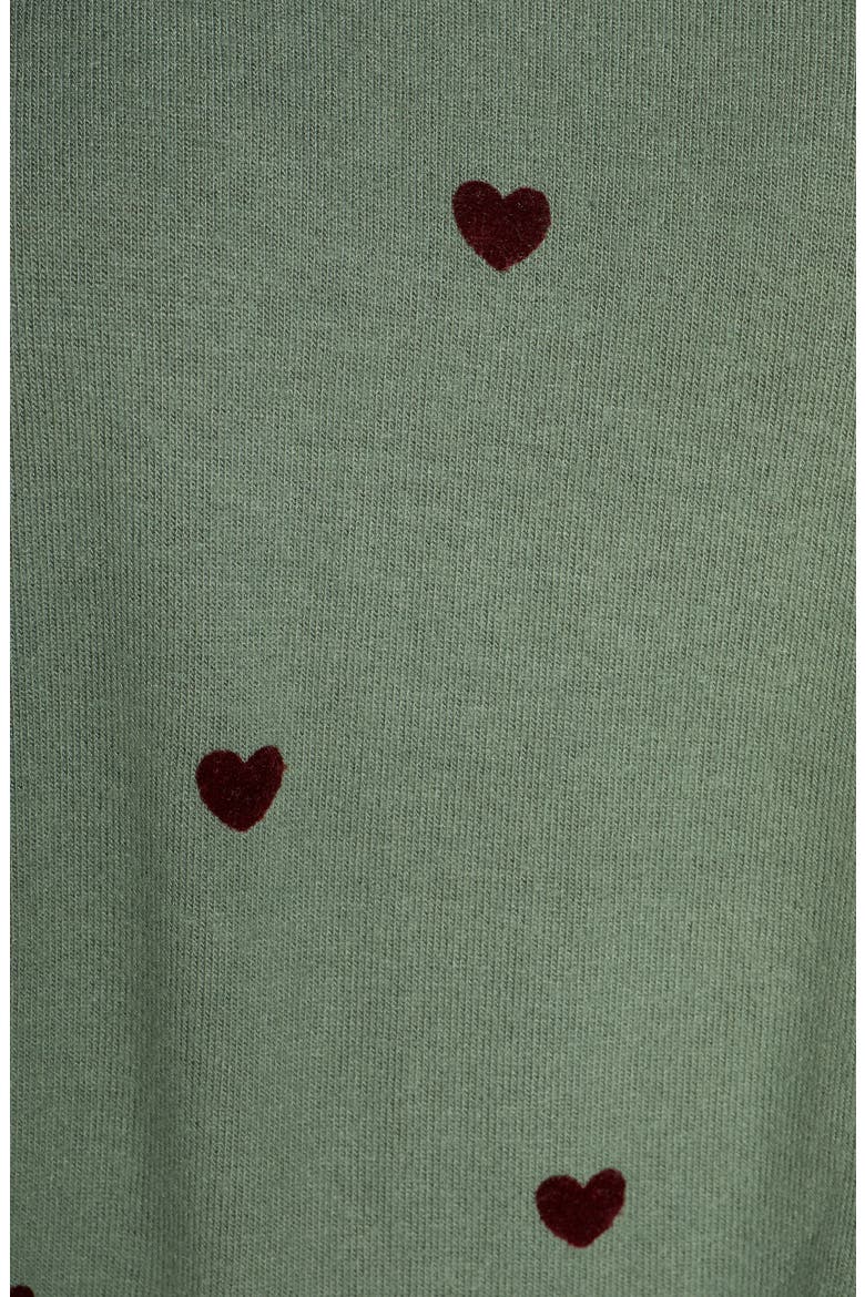 Just Peachy Pajamas, Alternate, color, OLIVE HEARTS