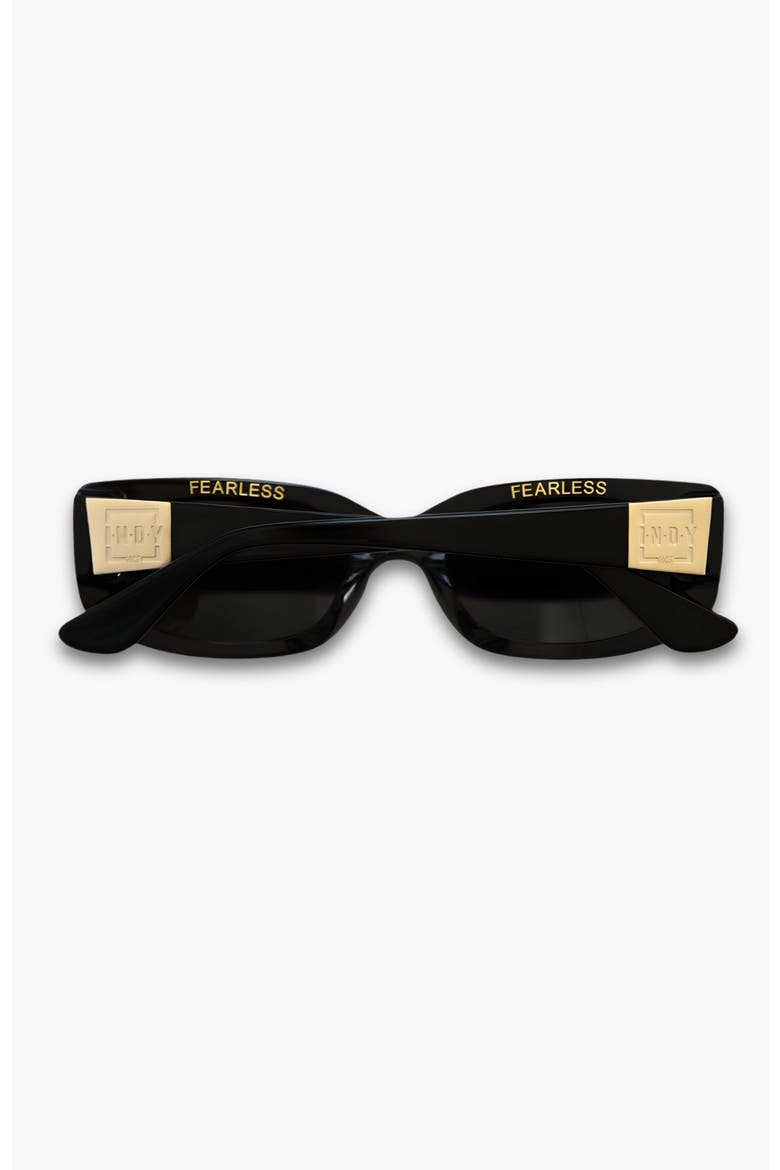 Delancey Rectangular Polarized Sunglasses, Alternate, color, Black