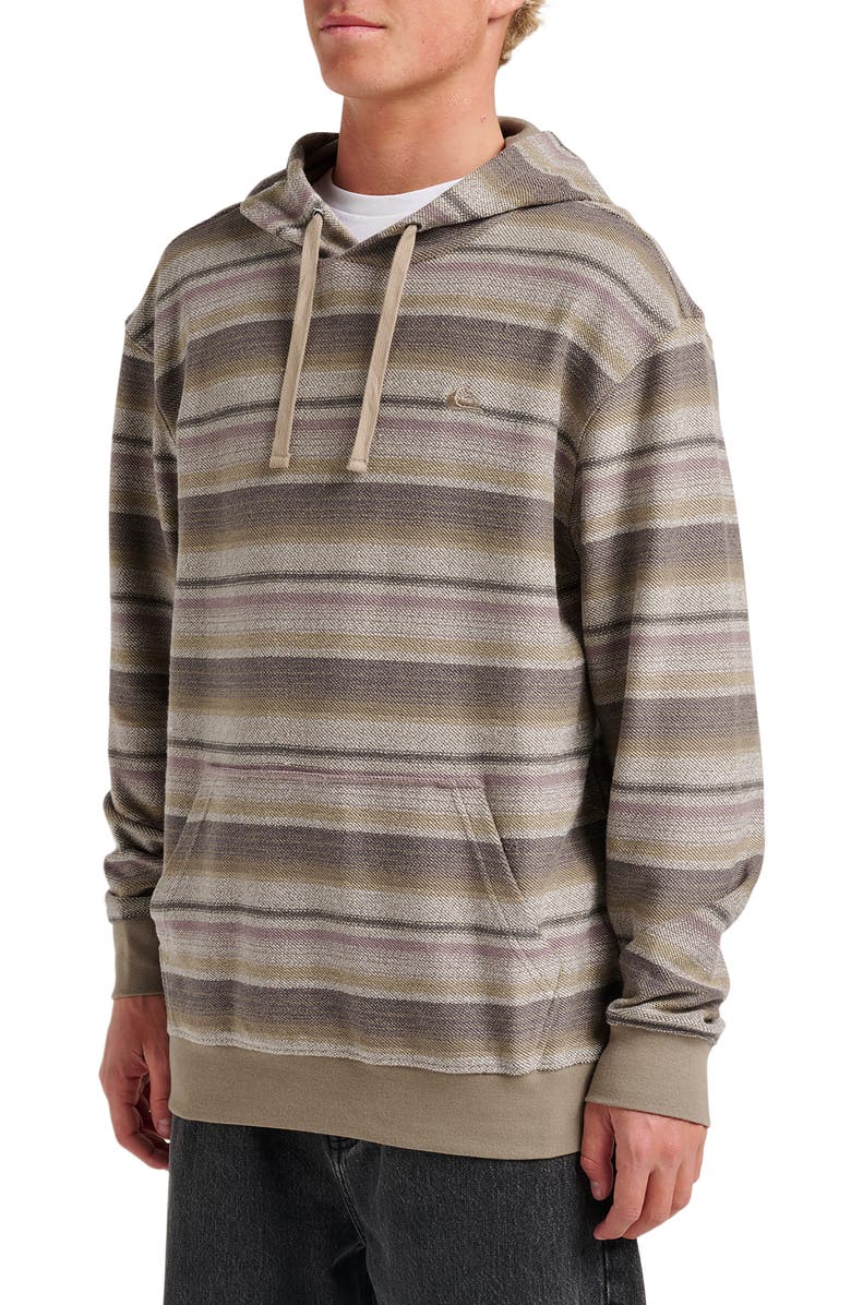 Quiksilver Great Otway Stripe Hoodie, Alternate, color, Fallen Rock