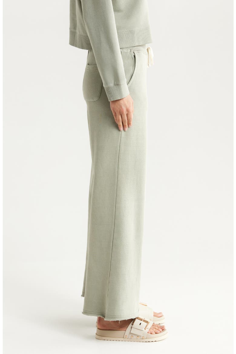 Cloud Nine Wide Leg Cotton Blend Fleece Pants, Alternate, color, SHADOW