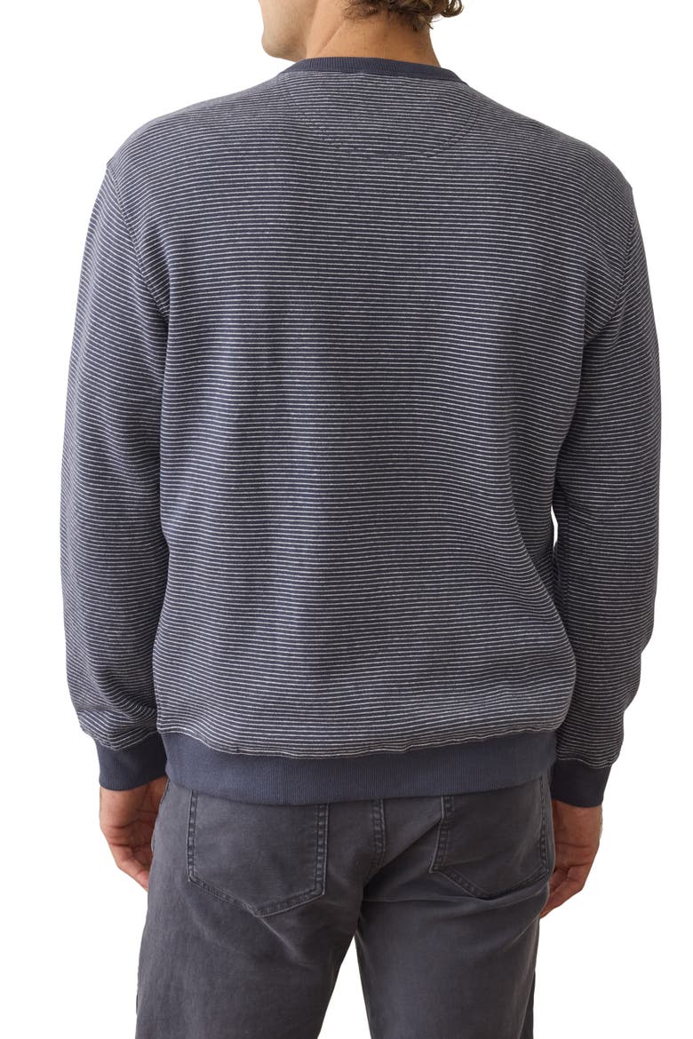 Cloud 9 Fleece Relaxed Crewneck Sweatshirt, Alternate, color, NAVY MINI STRIPE