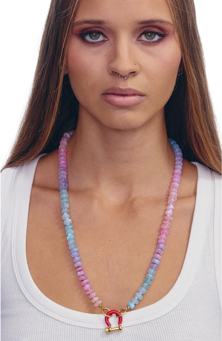 SHOP SPICY DAN Olive Gender Inclusive Moonstone Necklace, Alternate, color,