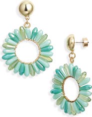 Nordstrom Petal Hoop Drop Earrings