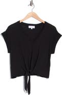 Bella Dahl Tie Front V-Neck T-Shirt