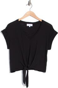 Bella Dahl Tie Front V-Neck T-Shirt