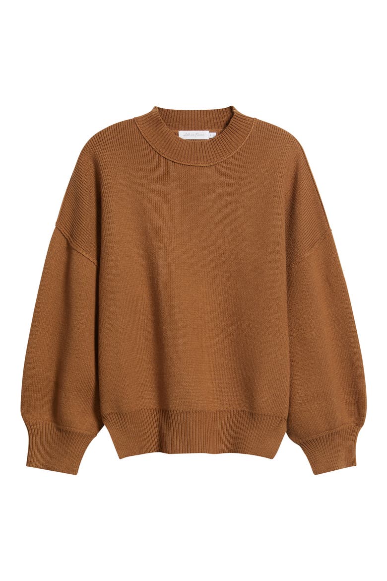 Oversize Rib Sweater, Alternate, color, MOCHA