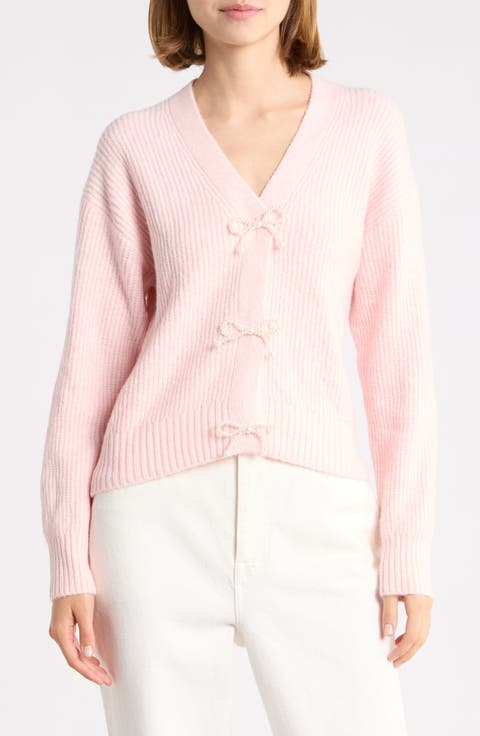 Pearl Bow Cardigan