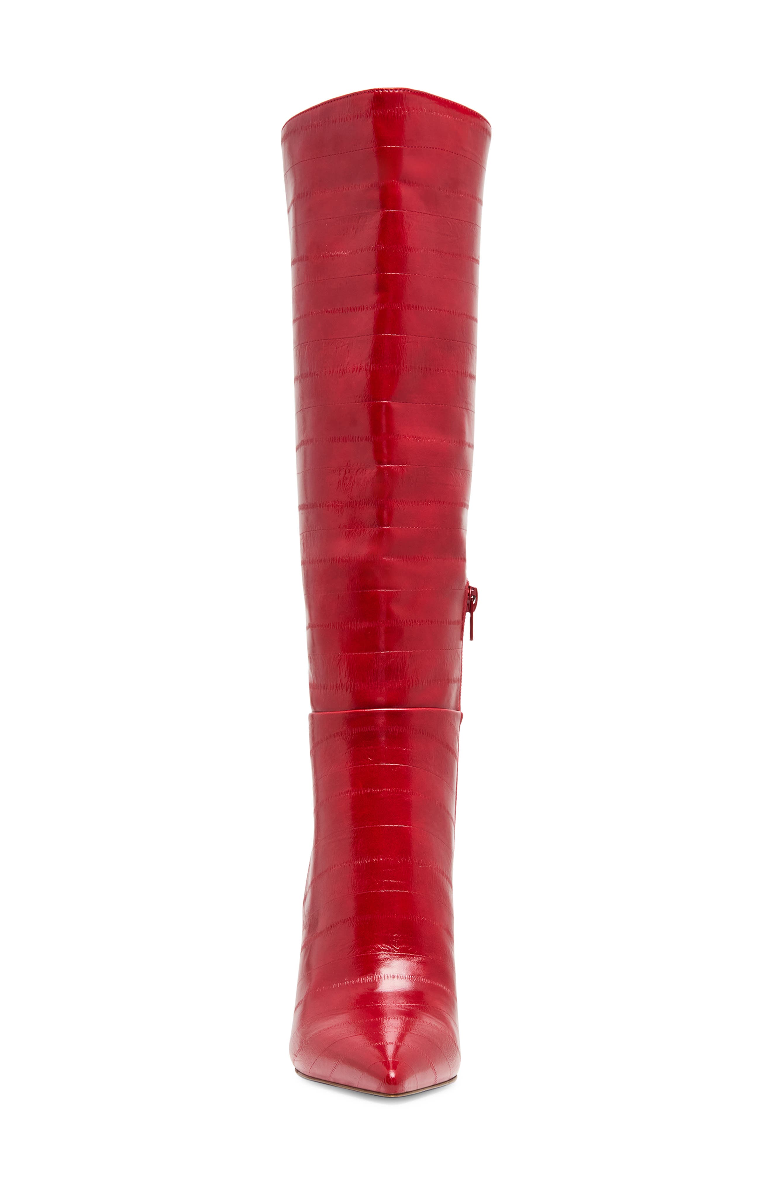 Steve Madden Nitro Knee High Boot, Alternate, color, Red Eel