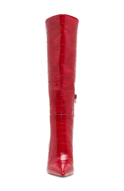 Steve Madden Nitro Knee High Boot In Red