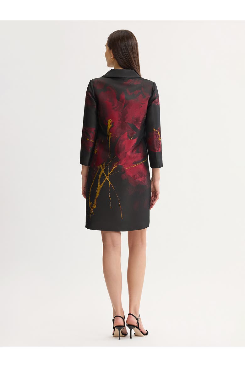 Heritage Lurex Woven Jacquard Topper, Alternate, color, Scarlet Red/Black/Gold Lurex
