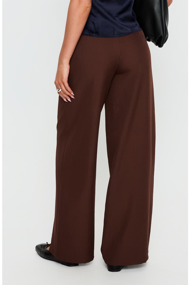 Alys Cutout Straight Leg Pants, Alternate, color, BROWN