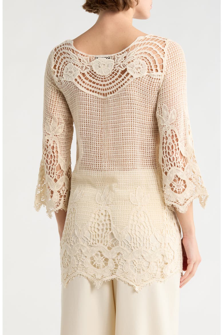 Open Knit Lace Top, Alternate, color, NATURAL
