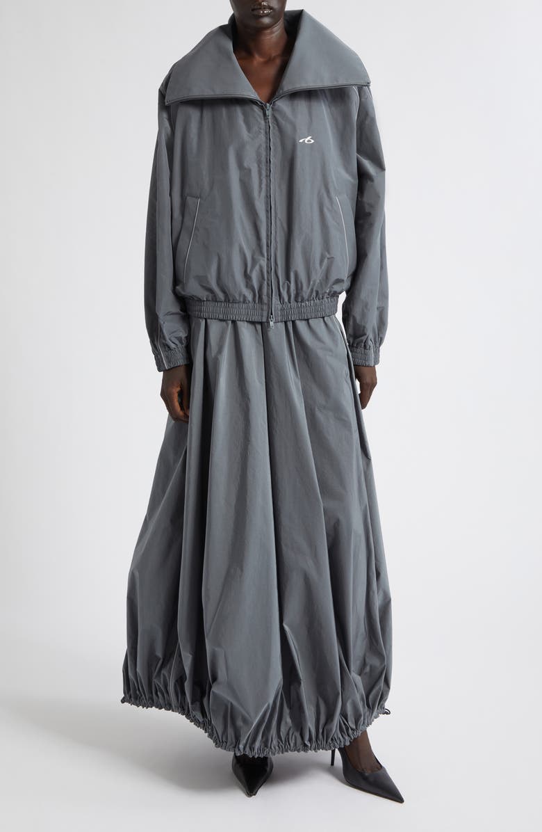 Balenciaga Techno Cotton & Nylon Jacket, Alternate, color, Lead