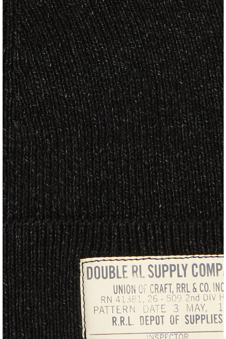 RRL Rib Cotton Watch Cap, Alternate, color, BLACK INDIGO
