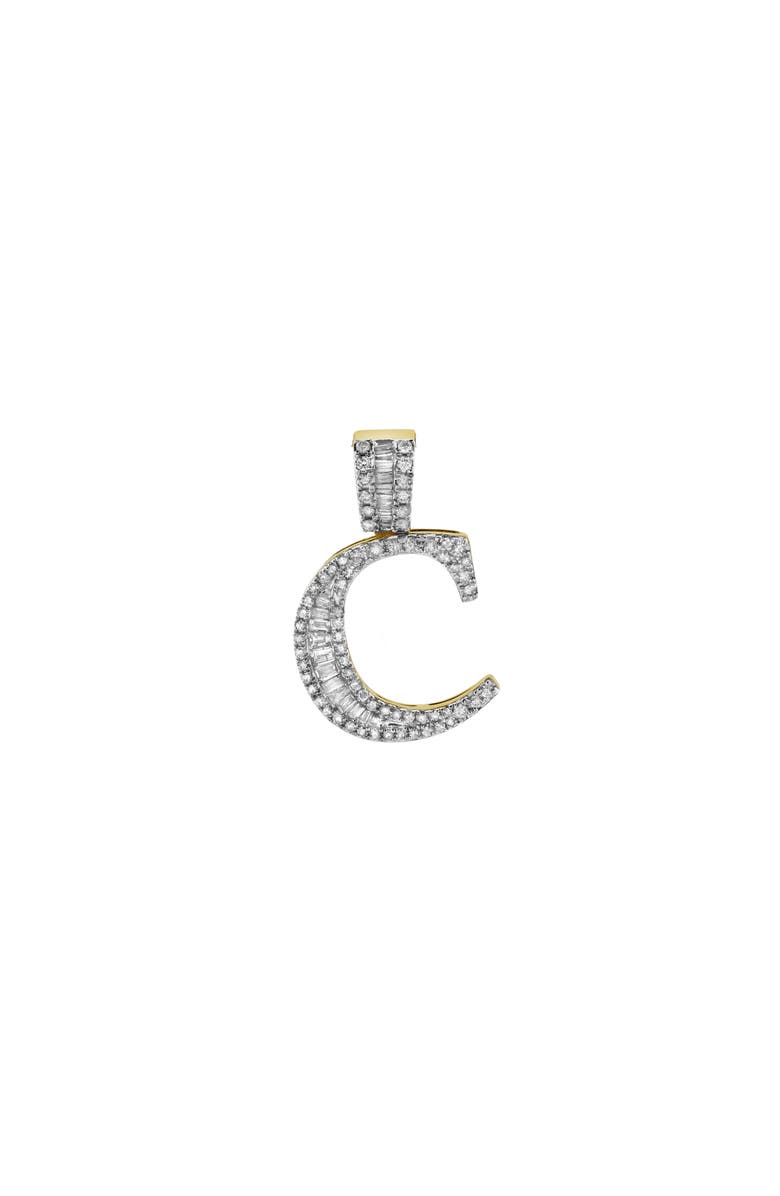 LuvMyJewelry C Initial Diamond Pendant 10K Yellow Gold - 0.63 Carats, Main, color, 10K Yellow Gold -