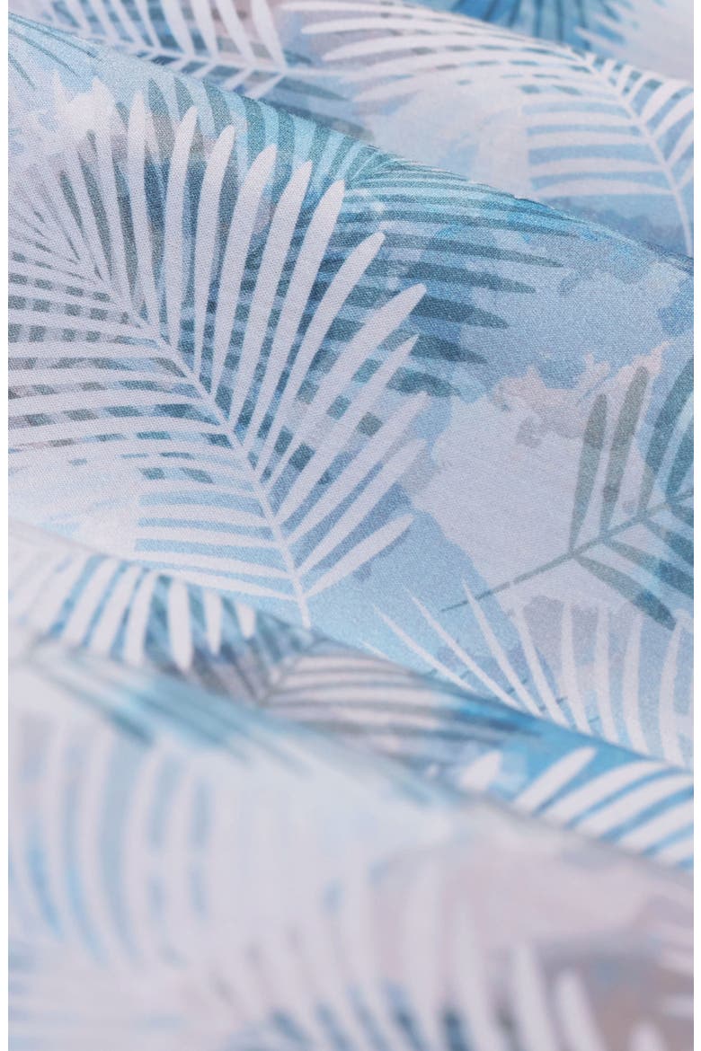 Jackson Palm Leaf Print Camp Shirt, Alternate, color, TEAL