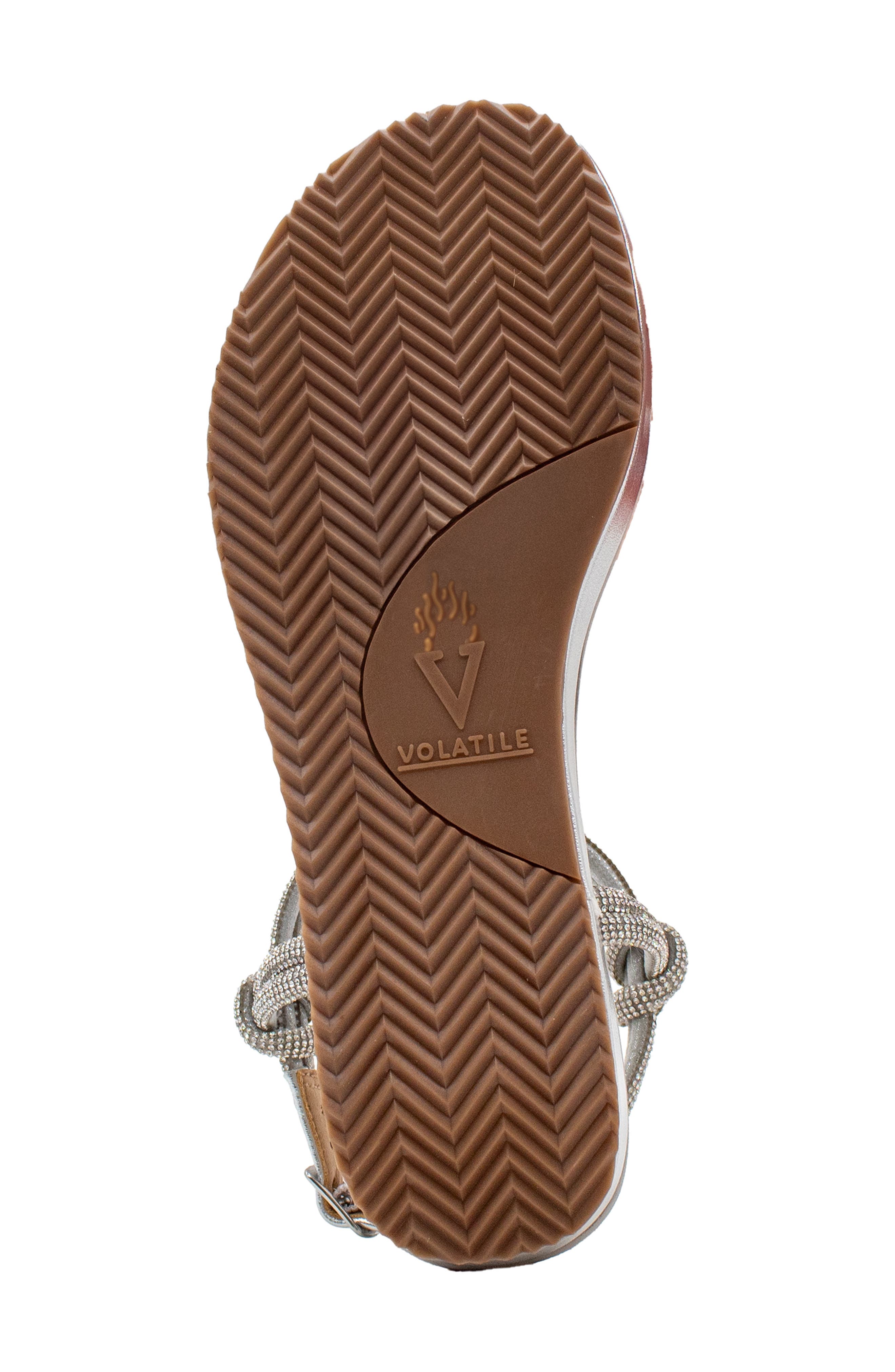 Volatile Calypso T-Strap Sandal, Alternate, color, Silver