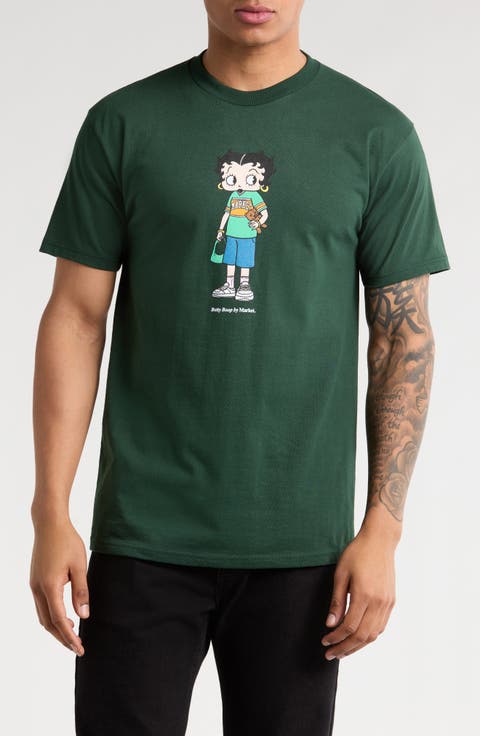 Betty Boop Casual Outfit Graphic T-Shirt