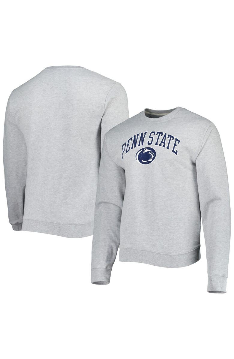 LEAGUE COLLEGIATE WEAR Men's League Collegiate Wear Heather Gray Penn State Nittany Lions 1965 Arch Essential Lightweight Pullover Sweatshirt, Alternate, color, Heather Gray