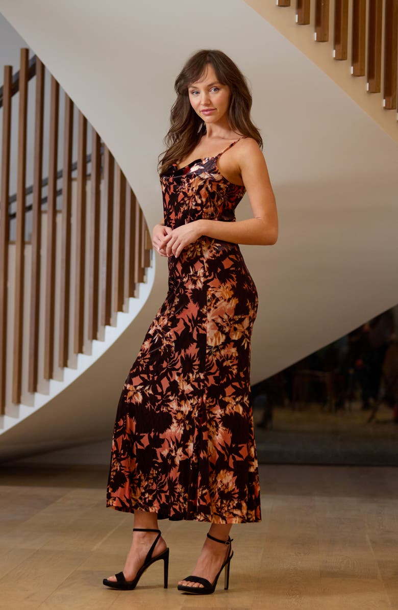 Liverpool Los Angeles Floral Print Maxi Skirt, Alternate, color, 