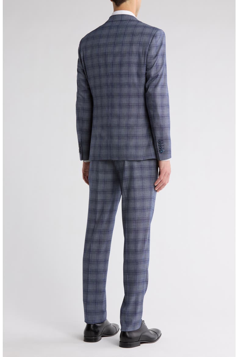 Plaid Navy Mélange Suit, Alternate, color, NAVY