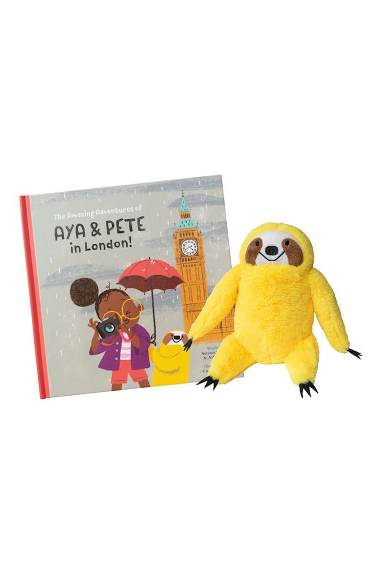 'The Amazing Adventures of Aya & Pete in London!' Book & Plush Pete Set, Main, color, NONE