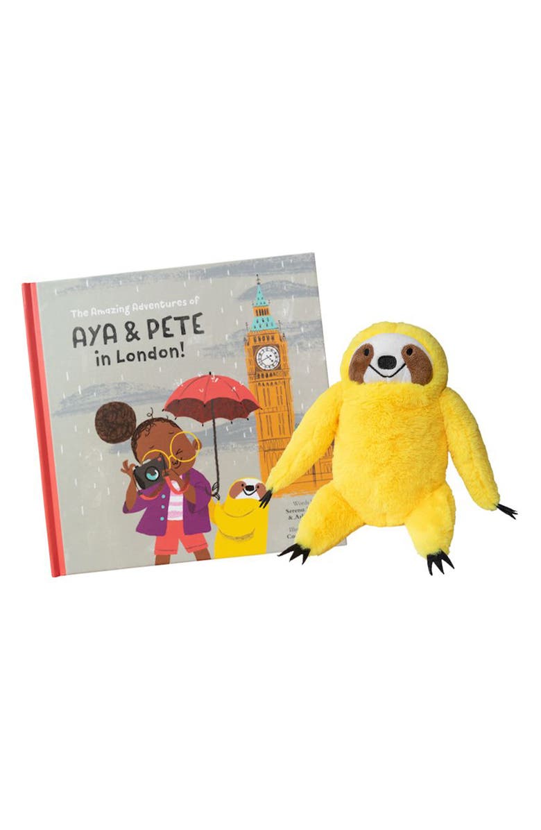 AYA AND PETE 'The Amazing Adventures of Aya & Pete in London!' Book & Plush Pete Set, Main, color, 