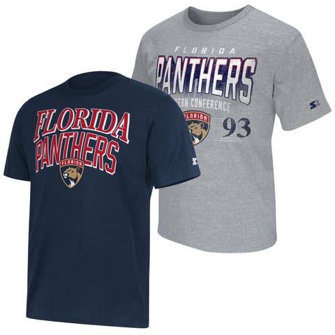 Men's Starter  Navy/Heather Gray Florida Panthers Two-Pack T-Shirt Set