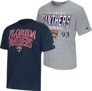 STARTER Men's Starter Navy/Heather Gray Florida Panthers Two-Pack T-Shirt Set