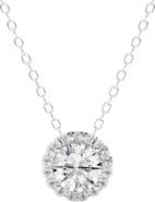 Badgley Mischka Collection Lab Created Diamond Halo Necklace - 1.75ctw